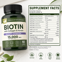 Capsules de biotine de marque privée OEM Capsules de croissance des cheveux et des ongles pour des cheveux plus épais et plus forts