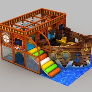 Ensemble d'équipement de jeu souple d'intérieur mobile le mieux noté avec toboggan grimpeur pour aire de jeux d'aventure pour enfants - Product Image 2