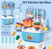 Mini-cuisine pour enfants, ensemble de jeu de simulation de cuisine, jeu d'imitation avec sortie d'eau, coffret cadeau éducatif d'anniversaire