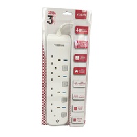 Prise UK avec rallonge et câble de 2/3 m, 110V/220V, 4 prises, marque VEBAN, normes UKCA/GCC