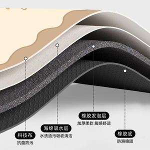 แผ่นรองครัวดูดซับน้ำกันลื่นลายดินไดอะตอมเมียซ์รูปทรงสี่เหลี่ยมผืนผ้า ซีรีส์ขนมหวานน่ารัก สำหรับห้องครัวและห้องน้ำ - Product Image 2