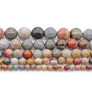 Hot Natural Gemstone Beads、Rainbow Colors Jasper BeadsためBracelet Necklace Making 4ミリメートル6ミリメートル8ミリメートル10ミリメートル12ミリメートル