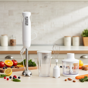 2026 China Fabriek Groothandel Bestseller Huishoudelijke Staafmixer 200W RVS 2 Snelheden met Hakmes - Product Image 1