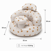 Chaise de bain gonflable pour bébé avec pompe à air intégrée, motif ours, en PVC imperméable, canapé pour nourrisson, vente en gros OEM