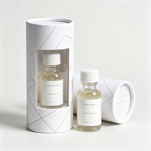 Envase Cilíndrico Ecológico para Cosméticos, Botella para Cuidado de la Piel, Tubo de Papel, Empaque Redondo de Cartón Impreso Personalizado con Ventana Transparente - Product Image 1