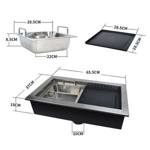 Ticari restoran kapalı kore elektrikli tencere ve barbekü ızgara kombinasyonu 2 in 1 - Product Image 4