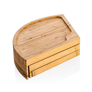 Tabla de Quesos de Bambú con Cajón y Juego de Cuchillos para Servir Queso, Pan, Frutas y Postres, Fabricada con Más de 100 Millones de Bambús - Product Image 5