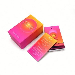 Tarjetas de Preguntas Personalizadas con Diseño Exclusivo de Fábrica, Impresión de Logotipo, Juego de Amor - Product Image 1