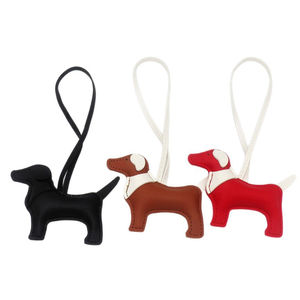 Porte-clés en cuir de luxe en forme de chien de dessin animé, bijoux 3D en forme d'animal, porte-clés Border <span class=keywords><strong>Collie</strong></span>, porte-clés de chien de chasse Kawaii, porte-clés de voiture - Product Image 6