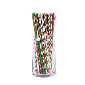 Pajitas <span class=keywords><strong>de</strong></span> Papel Navideñas <span class=keywords><strong>para</strong></span> Bebidas, Decoración <span class=keywords><strong>para</strong></span> Fiestas, Suministros <span class=keywords><strong>para</strong></span> Cafeterías y <span class=keywords><strong>Restaurantes</strong></span>, Desechables, Venta al Por Mayor - Product Image 1