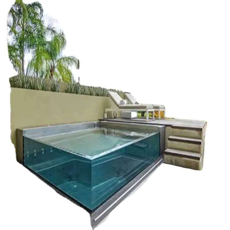 Пользовательские Plexi стеклянная панель из стекловолокна над землей прозрачный акриловый бассейн