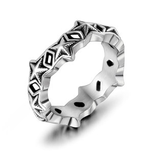 Anillo de estrella de cinco puntas con banda delgada, joyería de moda para mujer, SA973, ocasión de regalo - Product Image 4