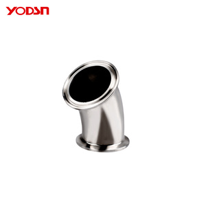 Chất lượng cao bán buôn 45 độ VỆ SINH thép không gỉ SS304 phụ kiện đường ống cấp thực phẩm khuỷu tay Tri kẹp nhanh chóng đánh bóng - Product Image 4