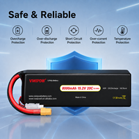 Paket Baterai Drone OEM High Density High Capacity Semi-solid State 8000mah 4S 15.2V Tegangan Tinggi untuk Pesawat UAS UAV VTOL Drone