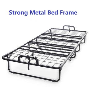 <span class=keywords><strong>Lit</strong></span> <span class=keywords><strong>pliant</strong></span> en acier portable simple avec matelas - Product Image 2