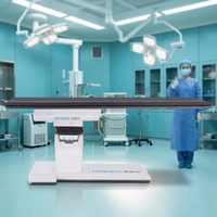 Table d'opération en fibre de carbone pour fluoroscopie 1760 mm, lit chirurgical bariatrique 350 kg avec batterie de secours, table de cathétérisme ERCP