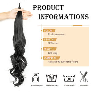 Cola de Caballo Natural de Pelo Sintético de 32 Pulgadas, Extensión de Cola de Caballo Flexible para Uso Diario de Mujeres - Product Image 2