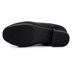 Scarpe da Ballo Sportive da Uomo per Allenamento con Tacco Cubano da 2.5 cm in Tessuto Oxford Nero per Ballo Standard e Latino - Product Image 3