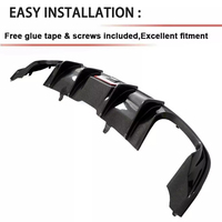 Diffuseur Arrière de Voiture en Fibre de Carbone Véritable d'Usine pour Audi A3 A4 A5 A6 A7 A8 S3 S4 S5 S6 S7 Q3 Q5 Q7, Lame de Pare-chocs Arrière 2008-2024