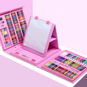 مجموعة أقلام ألوان مائية عالية الجودة بالجملة، 208 قطعة، أدوات رسم للطلاب والأطفال، مجموعة صندوق فنون الرسم - Product Image 4