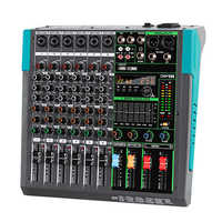 Table De Mixage Audio 4 Canaux 6.35 Mm - 4 Entrées, 1 Sortie, Charge Type-C, Boîtier Métal