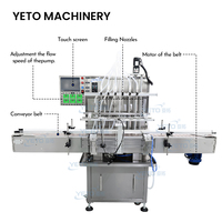 Machine de remplissage automatique de bouteilles liquides à 6 buses haute vitesse avec pompe à engrenages pour huile, jus, produits chimiques et nettoyants
