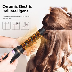 หวีลมร้อน 5-in-1 เครื่องเป่าผม เครื่องม้วนผมอัตโนมัติ เทคโนโลยีไอออนลบความเร็วสูง ลมร้อน-เย็น 2 ระดับอุณหภูมิ - Product Image 5