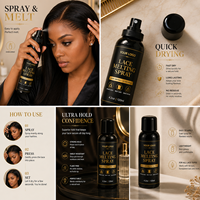 Spray Fixateur Perruque Marque Privée – Tenue Forte, Séchage Rapide, Spray Fondant pour une Ligne de Cheveux Invisible