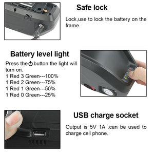 Batterie Hailong rechargeable 36V 48V 52V 13Ah 15Ah 20Ah 21Ah 600W 1000W 1200W pour kit de vélo électrique, vélo électrique - Product Image 4