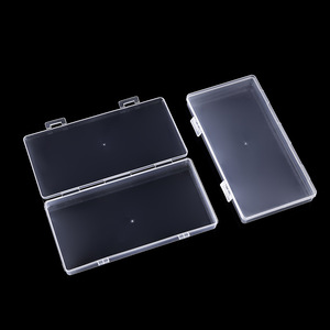 Rectangular Transparent Plastic <b>Box</b> 16.5x8.5x1.7cm Covered For Fishing <b>Gear</b> Storage Stationery Desktop Organizer - Product Image 2