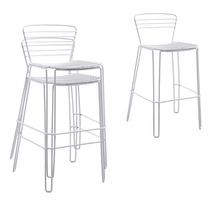 Tabouret haut de bar QS-HBC12 <span class=keywords><strong>Bloom</strong></span> en fil blanc - Product Image 1