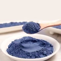 Poudre d'extrait de fleur de pois papillon, extraction par solvant, pure, à base de plantes, en vrac, certifiée Halal, testée HPLC, soluble dans l'eau, Matcha bleu