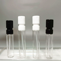 Flacon de parfum en verre transparent vide de 1,5 ml, 2,5 ml, 3 ml, 5 ml, mini atomiseur de poche, flacon échantillon, vaporisateur de parfum