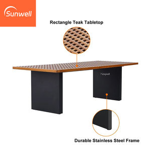 Ensemble <span class=keywords><strong>de</strong></span> salle à manger d'extérieur <span class=keywords><strong>de</strong></span> luxe en aluminium 8 pièces, mobilier <span class=keywords><strong>de</strong></span> jardin, table et chaises avec design imperméable <span class=keywords><strong>pour</strong></span> cour et <span class=keywords><strong>balcon</strong></span> - Product Image 5