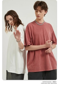 เสื้อยืดผู้ชายคอตตอนโอเวอร์ไซส์ 210 กรัม ขายส่ง พิมพ์โลโก้ตามสั่ง คุณภาพสูง ผ้าคอตตอน 100% เนื้อหนา เสื้อยืดผู้ชายไซส์ใหญ่พิเศษ - Product Image 4