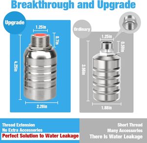 Auslaufsicheres Schwimmerventil Wassertank-Schwimmerventil 304 Edelstahl Automatische Wasserstandsregelung Schwimmventil für Wassertank - Product Image 3