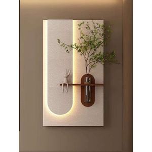 Peinture décorative 3D en grès pour hall d'entrée, nouvelle peinture lumineuse LED créative, peinture murale hydroponique avancée avec plantes vertes - Product Image 6