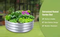 Kit de jardinière surélevée en tôle galvanisée, couleur personnalisable, design minimaliste, pour extérieur, jardin, patio, ou comme jardinière de sol