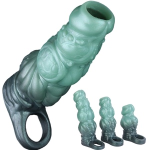 Funda de Silicona Líquida para Pene YOCY, 3 Estilos, Anillo para Retrasar la Eyaculación, Funda Reutilizable con Anillo - Product Image 1