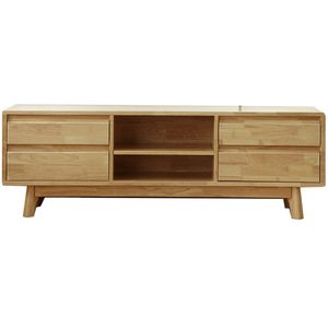 Nordic Solid Wood Tv Cabinet 1.5m Minimalist Modern Living Room Media Stand Natural Wood Color - Product Image 2
