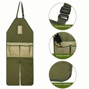Delantal de Jardinería Color-Block Impermeable con Múltiples Bolsillos, Extendido, Resistente a las Manchas, de Material Oxford, para Podar en el Jardín - Product Image 5