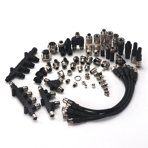 כבל חיישן תעופתי עמיד למים עם מחבר עמיד למים, מחבר נקבה M8 4 פינים מקורי (OEM) עם קידוד A, מחובר מראש. - Product Image 3