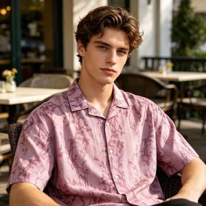 Chemises boutonnées en lin d'été personnalisées, chemises brodées à imprimé vintage, chemise tendance à motif floral, chemise Dryfit pour homme - Product Image 3