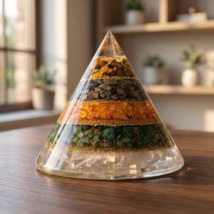 Organicgems <b>Orgonite</b> Money Magnet Cone | Amethyst Crystal | EMF Protection | Wealth Abundance Energy | Healing | Spiritual Gift - Product Image 3