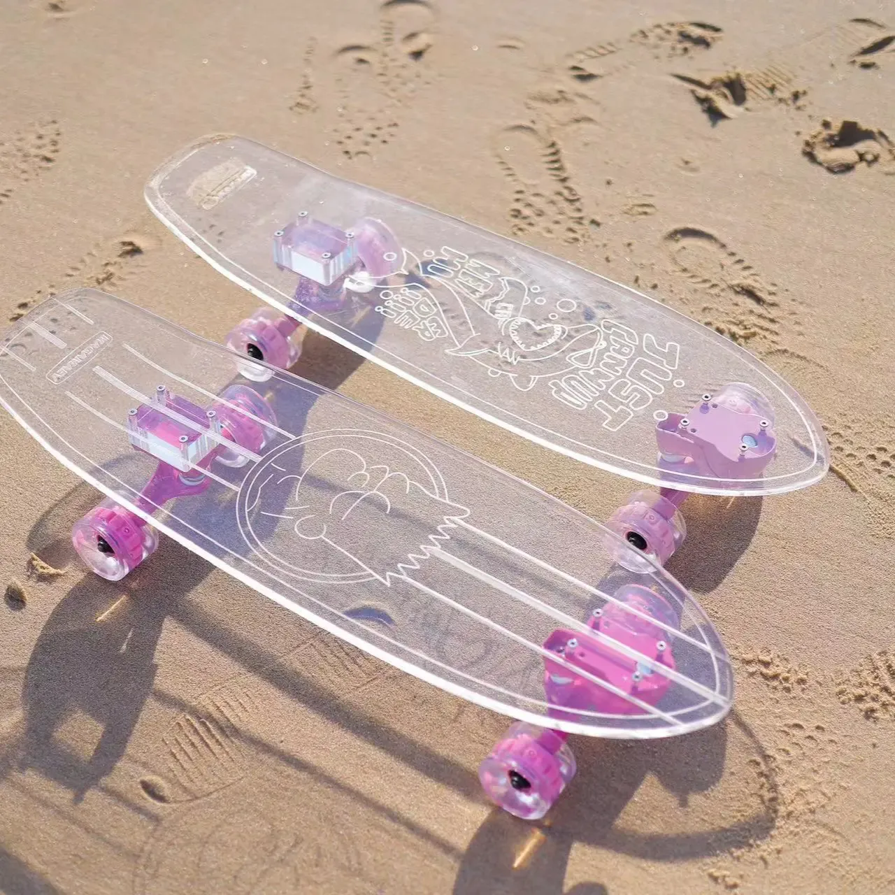 Kwaliteitsbescherming Surf Skateboard Compleet Transparant Acryl Skate Board