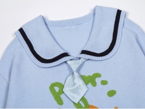 <span class=keywords><strong>Pull</strong></span> en tricot personnalisé pour femmes <span class=keywords><strong>Pull</strong></span> à manches longues avec épaules tombantes pour femmes <span class=keywords><strong>Pull</strong></span> grande taille avec broderie col claudine <span class=keywords><strong>Pull</strong></span> en tricot pour femmes - Product Image 3