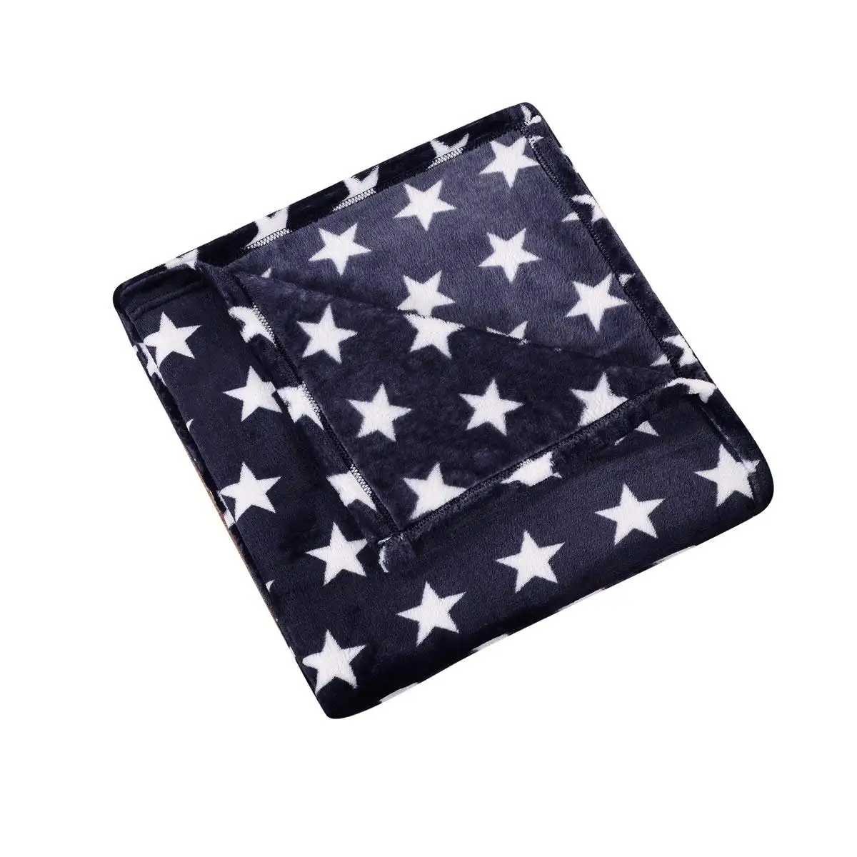 M959 100% Flannel Fleece Star Print Throw Blanket Machine Wash All Season Used Blanket For Sofa