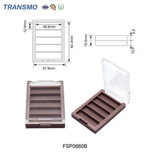 Palette à paupières vide en plastique transparent personnalisée de luxe en gros, conteneur d'emballage cosmétique pressé recyclable - Product Image 2