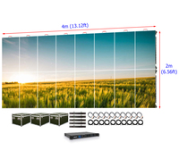 Écran LED d'extérieur 4m x 2m P3.91 pour location, IP65, en aluminium moulé sous pression, garantie 3 ans, haute luminosité, animation, éducation