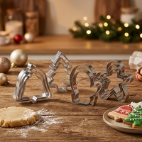 Kerststalen koekjesvormpjes set met grote, middelgrote en kleine maten, DIY bakvorm voor cake, koekjes en fondantdecoratie